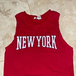 Forever21 New York Sleeveless Shirt
